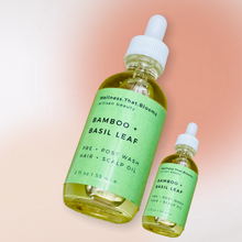 Load image into Gallery viewer, Low Stock! Bamboo + Basil Leaf PRE + POST Herbal infused Hair &amp; Scalp Oil
